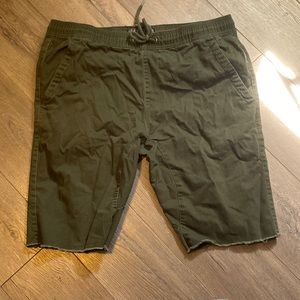 Green jogger shorts